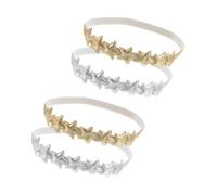 Baluue 4pezzi Cerchietto Forma di Stella Cerchietto Forma di Stella Cinque Punte per Bambina Accessori per Capelli Morbidi e Sicuri per Neonata per Feste e Uso Quotidiano