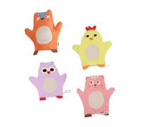 Baluue 4pezzi Guanti Da Bagno Per Ragazzo Ragazza Design Animale Da Esfolianti e Leggeri Perfetti Per La Pulizia Della e Gioco Vasca