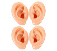 Baluue 4pezzi Orecchio in Silicone Realistico Supporto per Orecchini Espositore per Gioielli da Banco Pratica Piercing Anatomia Orecchio Sinistro e Destro