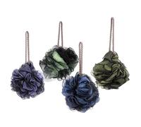 Baluue 4pezzi Palline Da Doccia Colorate Rete Per Adulti e Ragazzo Ragazza Pratico Di Rosette Da Bagno Giallo Verde Blu Per Pulizia Delicata e Comfort Vasca