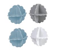 Baluue 4pezzi Palline per Bucato Riutilizzabili per Lavatrice Anti-impigliamento Design Forma Razionale per Accelerare la Rotazione e Ammorbidire i Tessuti Colore Casuale