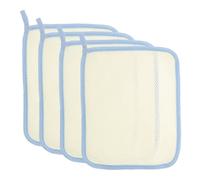 Baluue 4pezzi Panni Esfolianti Pz Scrub Per Corpo Panno Esfoliante Panno Blu Per Viso Straccio Per Lavaggio Spugna Per Viso e Corpo Esfoliante Beige
