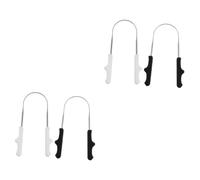 Baluue 4pezzi U-shaped Stainless Steel Tongue Scraper Cleaner Per Orale Ottimale Strumento Lingua e Resistente Per Adulti e Confezione