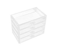 Baluue 4strato Scatola Organizer Trasparente Strati Per Cosmetici e Gioielli Contenitore Multifunzionale Per Orecchini Anelli e Piccoli Oggetti Design Pratico e Portatile