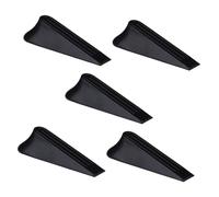 Baluue 5 Pezzi Fermaporta in Gomma Antiscivolo Neri Cunei Protettivi per Porte Interni Casa e Ufficio Sicurezza Protezione Pavimenti Senza Graffi