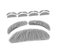 Baluue 5sets Baffi Finti Adesivi di Baffi per Costumi da Vecchio Unisex per Feste di Halloween per Cosplay di Scienziato Barba Finta per Travestimenti