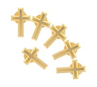 Baluue 6 Pezzi Spilla per Comunione in Lega con Incisione Dettagliata e Finitura Lucida Oro, Emblema Religioso Raffinato per Madrine e Padrini