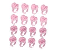 Baluue 600 Pz Tazza Di Colla Per Ciglia Tazza Di Colla Per Estensione Delle Ciglia Coppa Ventaglio Ciglia Tazza Per Ciglia Tavolozza Degli Anelli Per Il Trucco Porta Colla Rosa Plastica