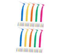 Baluue 60pezzi Spazzolini Manuali Interdentali Di Spazzolini Portatili Per Igiene Orale Pulizia Tra Denti Arancione