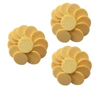 Baluue 60pezzi Spugnette Struccanti Cellulosa Comprimibile Per Pulizia Viso Tonalità Naturale Rotonde Morbide e Sicure Per La