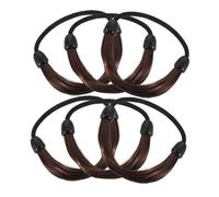 Baluue 6pezzi Fasce Elastiche per Capelli Marrone Scuro Design Invisibile alla Moda Coreana per Donne Adatte per Uso Quotidiano Feste e Occasioni Formali