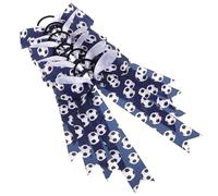 Baluue 6pezzi Fiocchi per Capelli da Football Elastici per Coda di Cavallo da Cheerleader Design Pallone da Calcio per Accessori da Calcio per Ragazze e Squadre Scolastiche