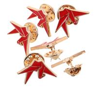 Baluue 6pezzi Spilla Donna Carina Forma di Gru Origami Distintivo Decorativo in Lega Resistente per Vestiti Zaini e Accessori