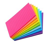 Baluue 8 pezzi Blocchetti Memo Adesivi Colorati Foglietti Appunti Autoadesivi Orizzontali Facili da Scrivere e Rimuovere Segnapagina Portatili per Scuola Ufficio e Casa