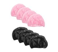 Baluue 8 Pezzi Cappelli da Notte in Elasticizzati per Lunghi Protezione Morbida e Traspirante e Rosa Riutilizzabili per Dormire