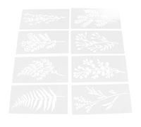 Baluue 8 pezzi Stencil Foglie e Fiori Riutilizzabili Modelli Ecologici per Pittura Botanica su Legno Tela e Decorazioni Murali Lavabili e Resistenti per Progetti Creativi e Artigianali