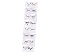 Baluue 8paia of Glitter Sequins False Eyelashes for Parties Christmas and Year Celebrations Heart and Flower Designs Easy to Apply for All-day Wear