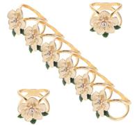 Baluue 8pezzi Anello Per Sciarpa Design Floreale in Lega Resistente Per Sciarpe Cravatte Scialli e Borse Accessorio Elegante e Versatile