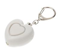 Baluue Allarme Personale a Cuore con Luce Led, Plastica Bianca, 125 Db | Donne e Genitori, Emergenze Mediche e Serate di Lavoro, 3 Batterie Lr44 Incluse