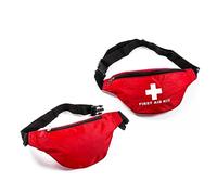 Baluue Borsa di Emergenza in Nylon Compatto per Esterni Include Kit Cibo Portafoglio Rosso