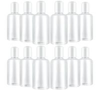 Baluue Bottiglie Da Viaggio Ricaricabili 12 Pezzi Contenitori Liquidi 75 Ml Con Tappo a Pressione Flaconi Per Shampoo E Lozione Per Viaggi Sport E Uso Quotidiano