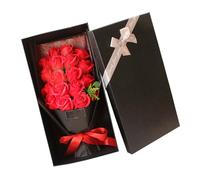 Baluue Bouquet di Rose di Sapone Profumato 18 Pezzi Fiore Artificiale Decorativo Scatola Regalo per San Festa della Mamma e Compleanni Confezione Elegante per Casa e Matrimoni