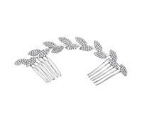 Baluue Bridal Hair Comb Accessory with Shiny Crystal Leaves Elegant Headdress for Weddings Engagements and Special Events