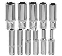 Baluue Bussole Esagonali Lunghe in Acciaio Crv per Cricchetto Serie Chiavi Bussola Usag Resistenti e Anti-ruggine per Meccanici