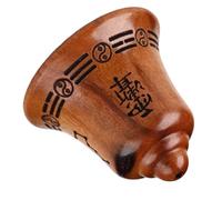 Baluue Campanello Rustico in Legno Intagliato Vintage, Ornamento Sospeso Piccolo per Decorazione Casa, Ciondolo a Forma di Campana Artigianale da Appendere alla Porta, Decorazione