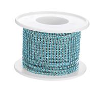 Baluue Catena Strass con Griffe in Metallo Argento e Cristalli per Accessori Fai da Te Rifinitura Gioielli Decorazioni Cross Stitch Abbigliamento e Costumi