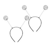 Baluue Cerchietto Marziano Argento 5 Pezzi in Plastica e Schiuma per Festa, Fascia per Costume Spaziale Resistente e Versatile, Accessorio per Celebrazioni Festive