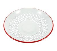 Baluue Cestello Scolapiatti Smaltato Rosso Cavo Multiuso per Cucina, Vassoio Drenante per Frutta e Snack, Cestino Leggero e Resistente per Lavaggio e Picnic