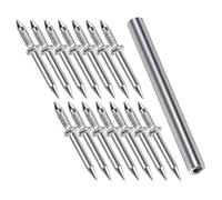 Baluue Chiodi Doppia Testa per Battiscopa 50 Pezzi in Acciaio al Carbonio con Manicotto Fissaggio senza Segni per Pareti Kit Professionale per Appendere Mobili e Cornici