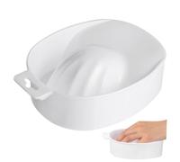 Baluue Ciotola Manicure Rettangolare in Plastica Bianca Vaschetta Ammollo Unghie per Trattamento Cuticole e Rimozione Unghie Finte Strumento Nail Art per e Domestico