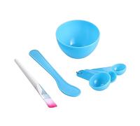 Baluue Ciotola Per Mescolare Maschere Per Viso Cucchiaio Bastoncino e Pennello Set Di Ciotole Per Mescolare Maschere Per Viso Materiale Plastico e Legno Misuratori Inclusi