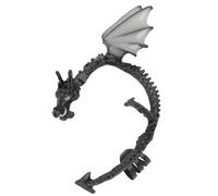 Baluue Clip Auricolari Punk Luminosi Da Uomo e Donna, Ganci Orecchio Drago Fosforescente Neri, Accessori Moda Per Feste, Uso Quotidiano e Occasioni Speciali