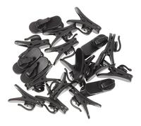 Baluue Clip su Colletto o Cravatta Facile da Fissare Microfono Lavalier 20 Pezzi in Abs Nero per Conferenze e Discorsi