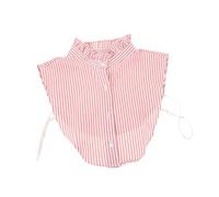 Baluue Colletto Finto Staccabile a Righe da Donna Colletto a Balze Decorativo per Camicie Maglioni e Cardigan Scollo a V Colore Rosa 1 Pezzo Accessorio Versatile per Outfit