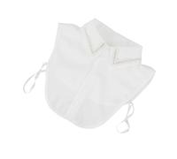 Baluue Colletto Finto Staccabile Mezza Camicia con Ricamo e Pietre per Uomo e Donna Collare Bianco Elegante per Occasioni Varie Accessorio Moda Versatile e Facile da Abbinare