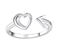 Baluue come Gioiello Statement Regolabile Cuore Aperto Donna in Rame Argento, e Resistente per Ragazze e Donne