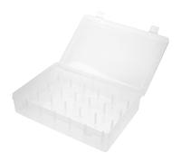 Baluue Contenitore per Filo da Cucito Grande Trasparente in Plastica Cassetta degli Attrezzi da Cucito 24 Scomparti Organizer Portafilo Leggero e Portatile per Uso Domestico e