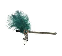 Baluue Copricapo Piume e Strass Decorazione Per Capelli Ornamento Per Capelli Da Donna Per Feste in Maschera in Stile Flapper