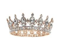 Baluue Corona da regina da donna, corone e diademi con strass di cristallo, accessori per capelli per compleanno, ballo di fine anno, costumi, compleanni, cerimonie, accessori per foto, feste