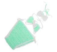 Baluue Costume Ragazzo Ragazza Bambina Crochet Estivo in Bikini Leggero Fotografia Neonata con Dettagli Artigianali Outfit Fotografico Mare per Servizi Foto Spiaggia
