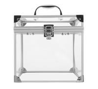 Baluue Custodia per Dischi in Vinile in Acrilico Trasparente Grande Organizer per Album e CD da Tavolo Contenitore Porta Vinili e Dvd per Casa e Ufficio Resistente e Compatto Porta