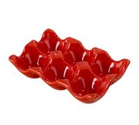 Baluue Distributore di Uova in Ceramica Portauova per Frigorifero Vassoio per Uova Resistente e Durevole da Cucina per Conservazione Sicura