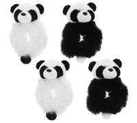 Baluue Elastici per Chioma Accessori per Chioma Adorabili 4 in a Forma di Panda, Morbidi e Elastici per Ragazze e Donne, per Condividere Amiche