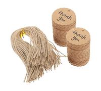 Baluue Etichette Sospese in Carta Kraft 4 Cm Spago in Juta, Set da 400 Pezzi per Regali e Decorazioni Fai da Te, Accessori Decorativi per Matrimoni, Compleanni e Anniversari