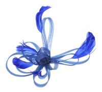 Baluue Fermaglio per Capelli Fascinator da Donna, Spilla a Forma di Fiore per Cappello da Tè Pomeridiano, Accessorio per Capelli da Sposa/matrimonio, Blu