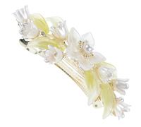 Baluue Fermaglio per Chioma Forma di Giglio della Valle Clip Liscia e Resistente in Metallo per Donne, per Uso Quotidiano e Feste